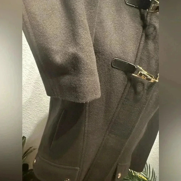 Cece dark green wool blend coat/jacket size 10 - Picture 11 of 16